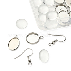 DIY Blank Dome Dangle Earrings Making Kit&nbsp;DIY-YW0002-03