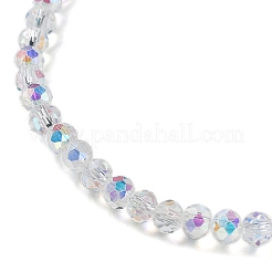 4Pcs Faceted Glass Beaded Stretch Bracelets Set&nbsp;BJEW-WH0016-37B