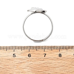 Brass Adjustable Finger Rings&nbsp;RJEW-D314-03P