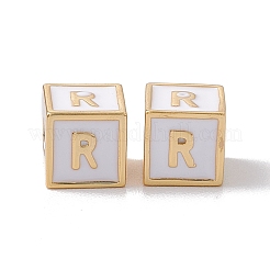 Rack Plating Brass Enamel Beads&nbsp;KK-B060-04G-04R