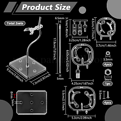 Adjustable Plastic Stand Base Action Figure Display Holder&nbsp;ODIS-WH0030-316A