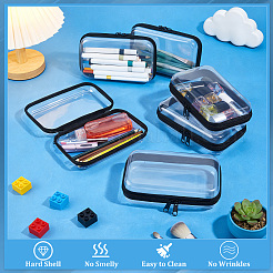 6Pcs Transparent PET Desktop Storage Zipper Boxes&nbsp;ABAG-WA0001-44B