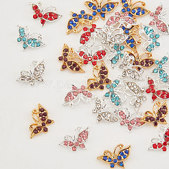 30Pcs 6 Colors Alloy Rhinestone Cabochons&nbsp;FIND-OC0001-68