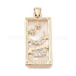 Brass Micro Pave Clear Cubic Zirconia Pendants&nbsp;CU-CBAE7DF-08G
