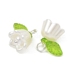 Acrylic with ABS Plastic Imitation Pearl Pendants&nbsp;PALLOY-JF05659-12