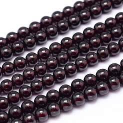 Mozambique Import Natural Grade AA Garnet Round Beads Strands&nbsp;G-E300-AA-6mm