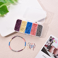 90G 5 Colors 12/0 Baking Paint Glass Seed Beads&nbsp;SEED-YW0001-14A
