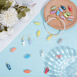 24Pcs 12 Colors Handmade Porcelain Pendants&nbsp;PALLOY-ME00041