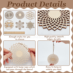 Wood Board Pendant Decorations&nbsp;WOOD-FG0001-50B
