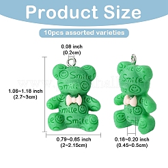 10Pcs Opaque Resin Pendants&nbsp;RESI-YW0005-17