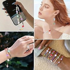 60Pcs 10 Colors Transparent Glass Beads&nbsp;GLAA-YW0003-83