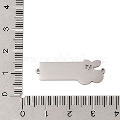 304 Stainless Steel Red Enamel Connector Charms&nbsp;STAS-P377-15P