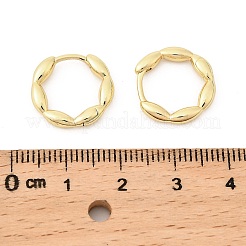 Oval Brass Hoop Earrings&nbsp;EJEW-Z102-34G