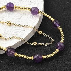 Natural Amethyst Bracelets&nbsp;BJEW-D330-01G-05