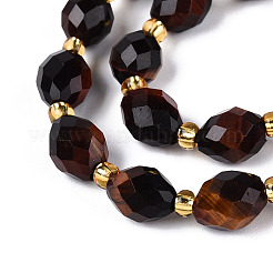 Natural Red Tiger Eye Beads Strands&nbsp;G-N342-53-8x6-04