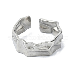304 Stainless Steel Cuff Rings for Women&nbsp;RJEW-M019-54P