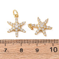 Brass Micro Pave Cubic Zirconia Pendants&nbsp;KK-C143-34B-G