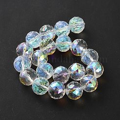 Transparent Electroplate Glass Beads Strands&nbsp;EGLA-N002-34H-H01