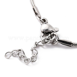 304 Stainless Steel Round Snake Chain Bracelets&nbsp;STAS-B021-19B-P