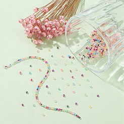 182G 14 Colors Transparent 8/0 Glass Seed Beads&nbsp;SEED-YW0002-44