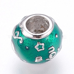 304 Stainless Steel European Beads&nbsp;STAS-O097-124A