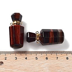 Dyed & Heated Natural Red Tiger Eye Perfume Bottle Pendants&nbsp;G-A026-16B-01
