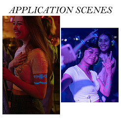 6 Sheets Luminous Paper Tattoo Stickers&nbsp;STIC-TAC0001-007A