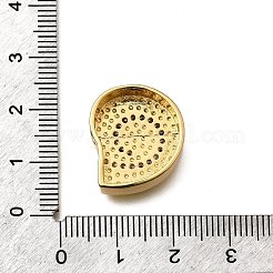 Brass Micro Pave Clear Cubic Zirconia Beads&nbsp;KK-B136-23G