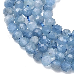 Natural Devil Blue Aquamarine Beads Strands&nbsp;G-P629-A03-03