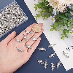 100Pcs Tibetan Style Alloy Heart with Wing Connector Charms&nbsp;TIBE-HY0001-02