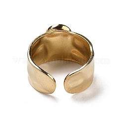 Ion Plating(IP) 304 Stainless Steel Wide Band Open Cuff Rings&nbsp;RJEW-F167-02G-10
