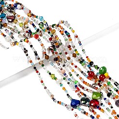 Mixed Electroplate Glass Beads Strands&nbsp;EGLA-A003-01