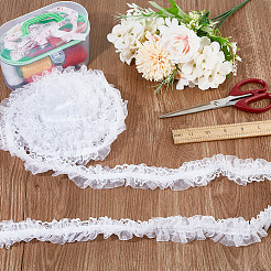 10M Cotton Mesh Pleated Elastic Lace Ribbon&nbsp;OCOR-DR0001-06
