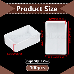 100Pcs Plastic Empty Watercolor Paint Pans&nbsp;AJEW-PH0006-26B