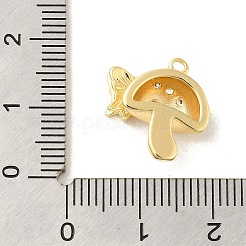 Brass Micro Pave Clear Cubic Zirconia Pendants&nbsp;KK-Z073-20G