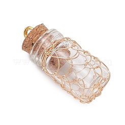 Glass Jar Glass Bottles Pendants&nbsp;PALLOY-JF03641