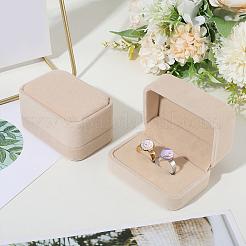 2Pcs Velvet Couple Ring Boxes&nbsp;CON-BBC0001-21