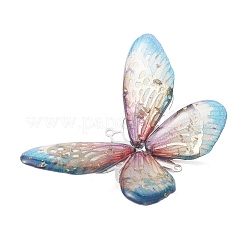 3Pcs 3 Colors Epoxy Resin & 304 Stainless Steel 3D Butterfly Connector Charms&nbsp;PALLOY-TA00400