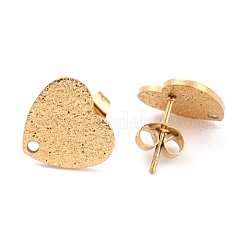 Ion Plating(IP) 304 Stainless Steel Stud Earring Findings&nbsp;EJEW-O104-14G
