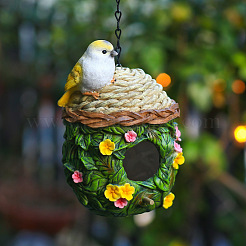 Resin Hanging Bird's Nests&nbsp;BIRD-PW0001-071-1