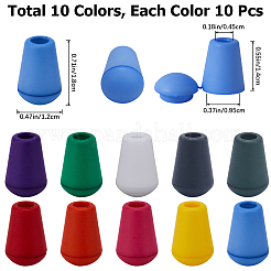 100Pcs 10 Colors Plastic Detachable Bell Stopper Cord Ends&nbsp;KY-GF0001-43