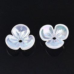 3-Petal Electroplate Acrylic Bead Caps&nbsp;LS-PACR-T014-03