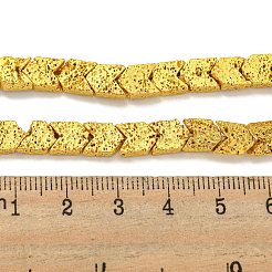 Electroplated Natural Lava Rock Beads Strands&nbsp;G-I360-X02-01