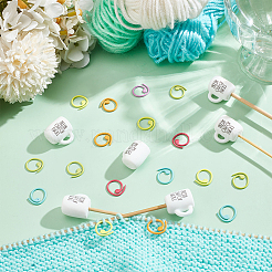 Cup with Word Food Grade Eco-Friendly Silicone Knitting Needle Stoppers&nbsp;DIY-NB0010-69