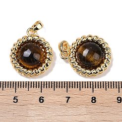 Brass with Gemstone Pendants&nbsp;KK-Q030-27E-G