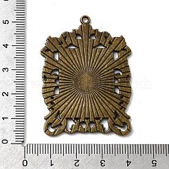 Rectangle Tibetan Style Alloy Big Pendant Cabochon Settings&nbsp;X-PALLOY-K109-77AB-NR