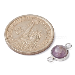 Natural & Synthetic Mixed Stone Connector Charms&nbsp;PALLOY-JF02188-02