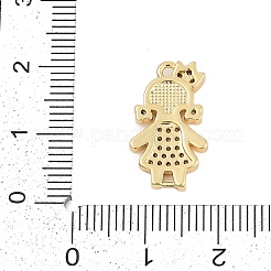 Brass Micro Pave Cubic Zirconia Pendants&nbsp;KK-I723-33G