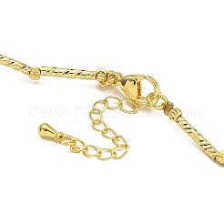Rack Plating Brass & ABS Plastic Pearl Round Beads Bib Necklaces for Women&nbsp;NJEW-C059-03G
