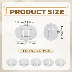 10Pcs 304 Stainless Steel Charms&nbsp;STAS-LP0003-19B